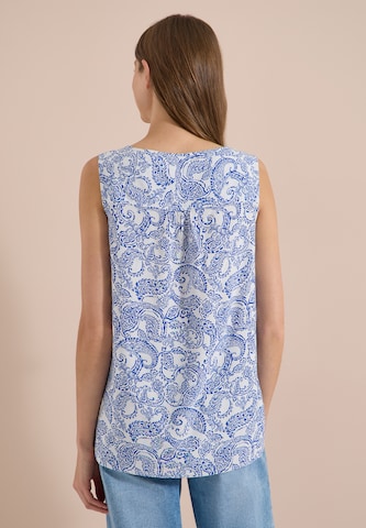 CECIL Blusentop mit Split Neck und Print in Weiß