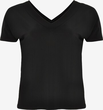 T-shirt Yoek en noir : devant