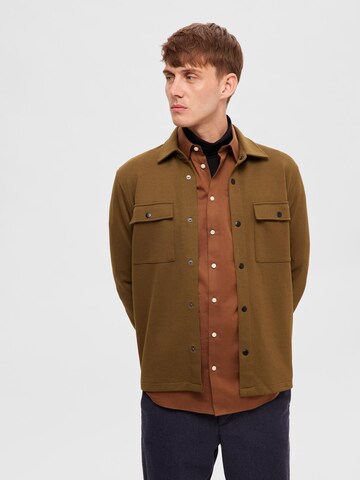 Veste mi-saison SELECTED HOMME en vert : devant