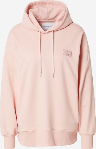 Sweat-shirt Calvin Klein Jeans en rose : devant