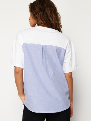 Trendyol Футболка оверсайз в Белый