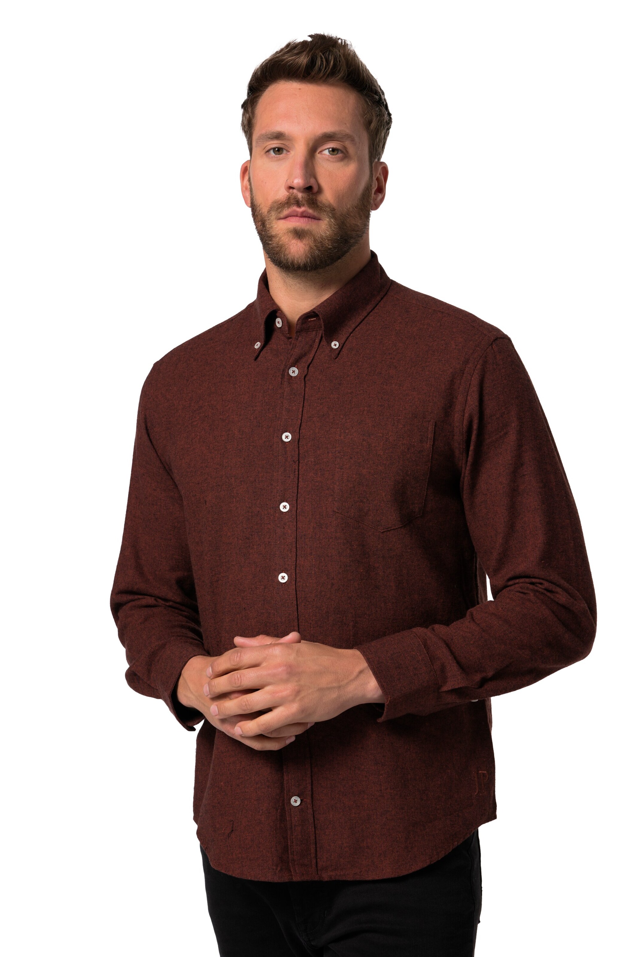 JP1880 Regular fit Button Up Shirt in Red: front