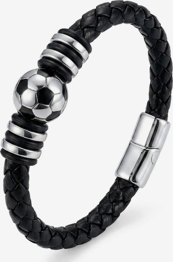 Nemomatheo Armband 'Armband Pallone Nero – Fußball Leder Armband Herren' in 18-23 cm in schwarz, Produktansicht