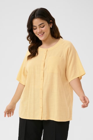 KAFFE CURVE Bluse 'KCPaula' in Gelb: Vorderseite