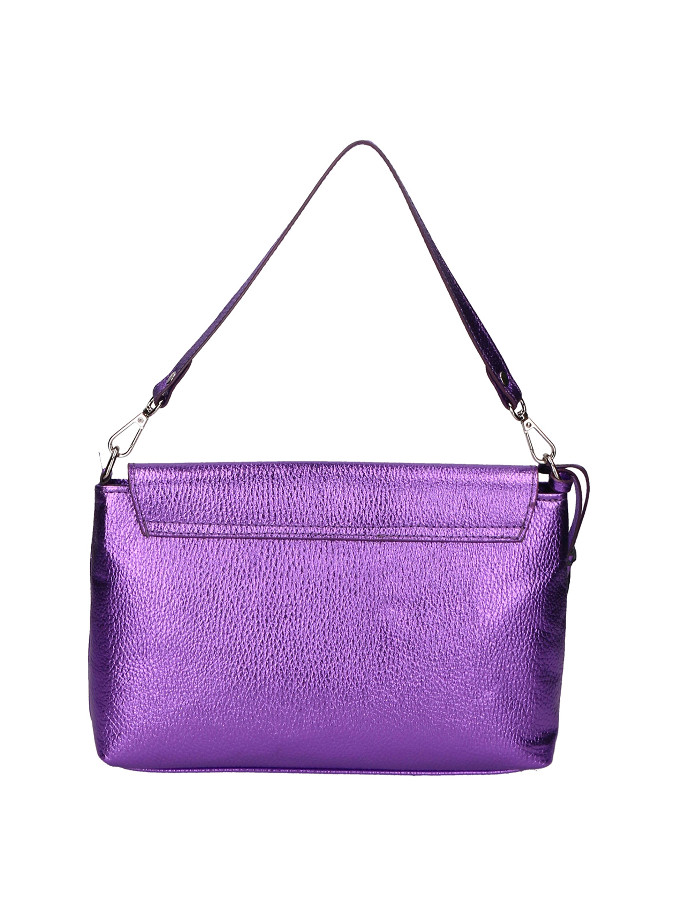 Pochette 'Pochette Donna Pelle Dollaro Laminato con Tracolla Rimovibile - Made in Italy' di Gave Lux in lilla