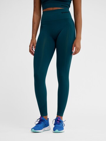 Hummel Skinny Sportsbukser 'Tif' i grøn: forside