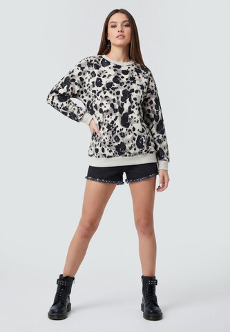 myMo ROCKS Sweatshirt in Beige: voorkant