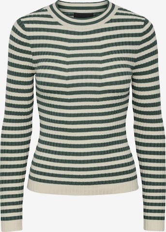 Pullover 'Crista' di PIECES in verde: frontale