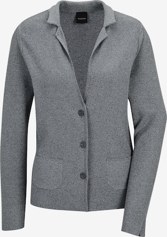 MADELEINE Knit Cardigan in Grey: front