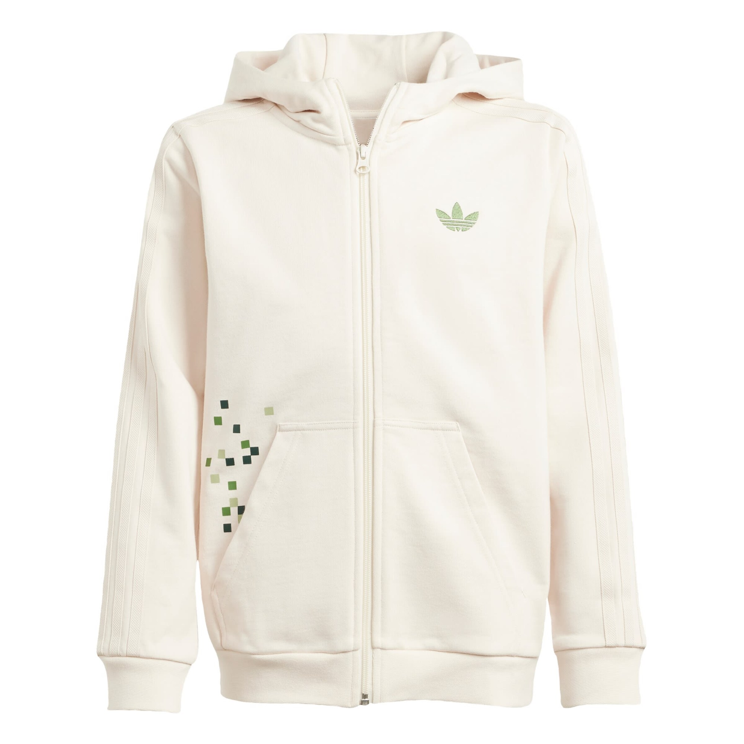 ADIDAS ORIGINALS Mikina 'Adidas Originals x Minecraft' – bílá: přední strana