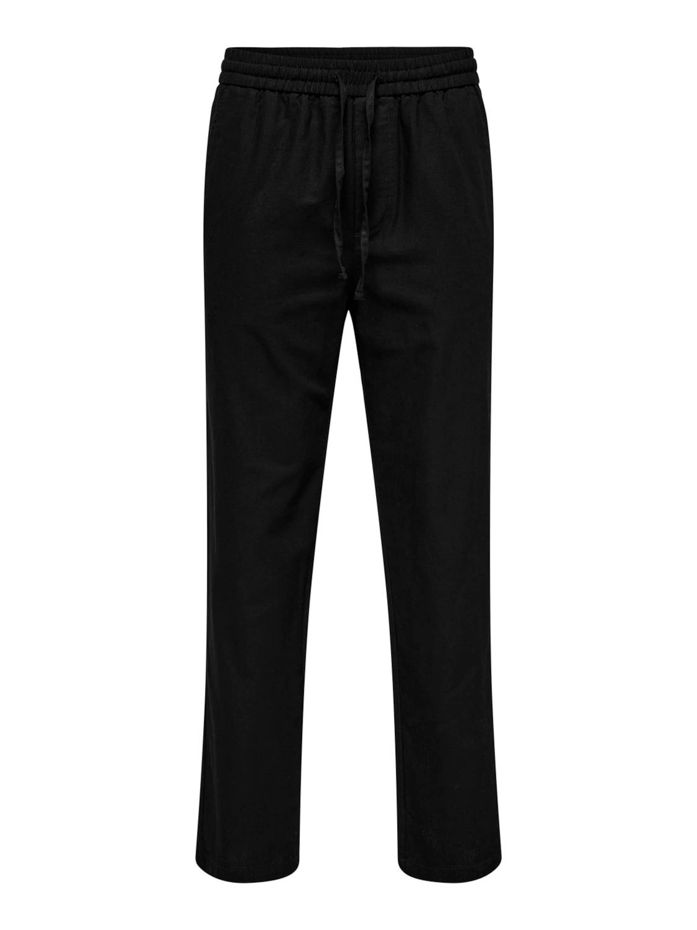Only & Sons Loose fit Pants 'ONSSinus' in Black: front