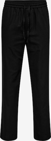 Pantalon 'Sinus' Only & Sons en noir : devant