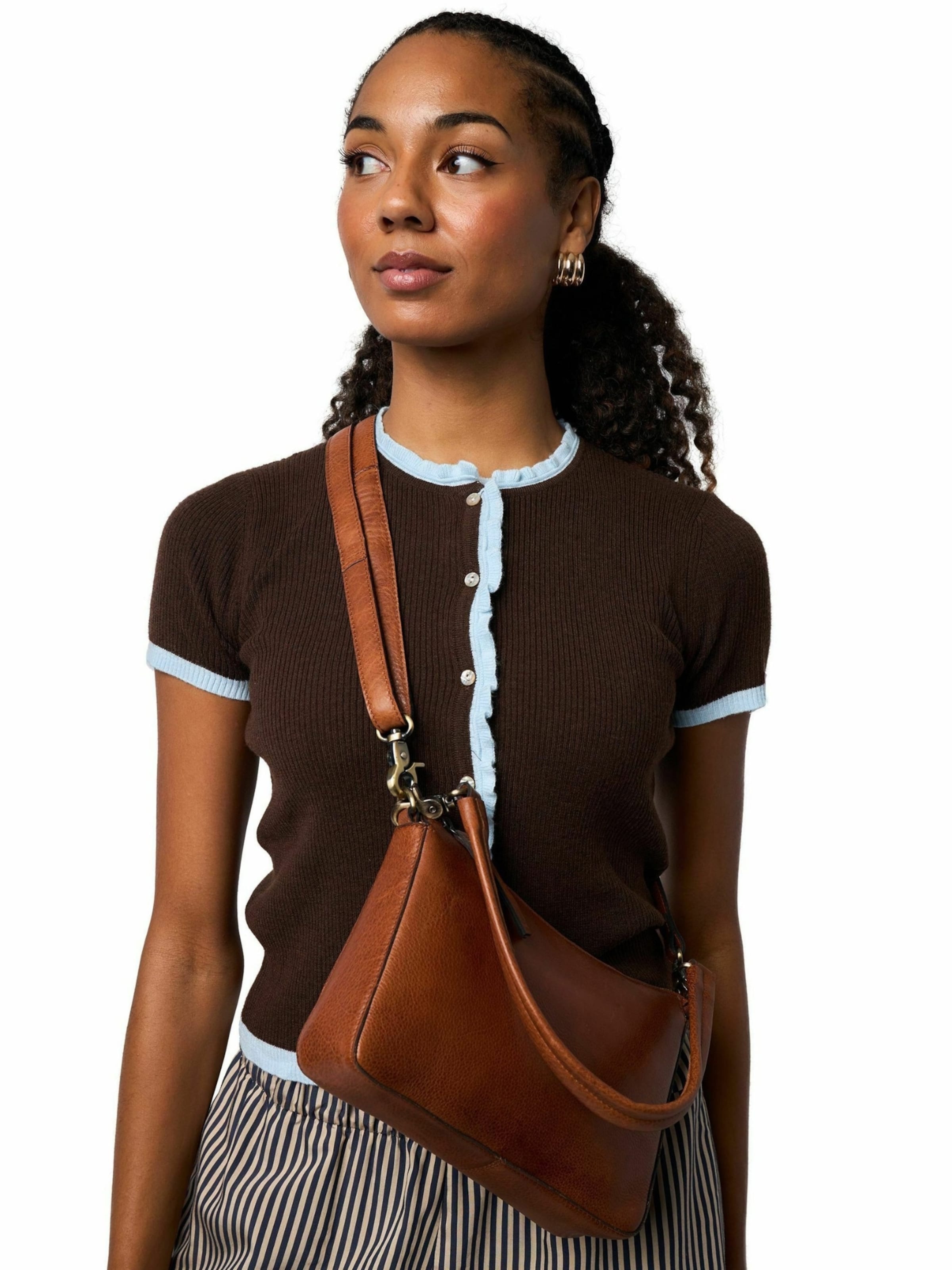 RE:DESIGNED Shopper ' Nada ' in Brown: front