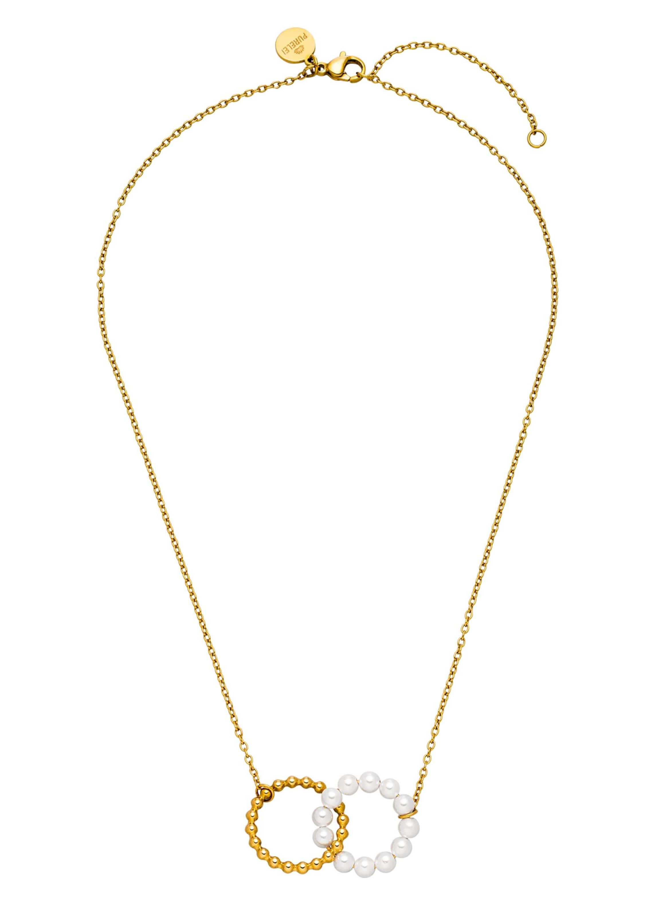 PURELEI - Cadena 'Infinity Pearl' en oro: frente