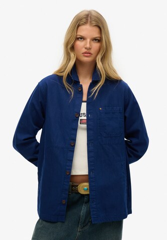 Superdry Tussenjas in Blauw: voorkant