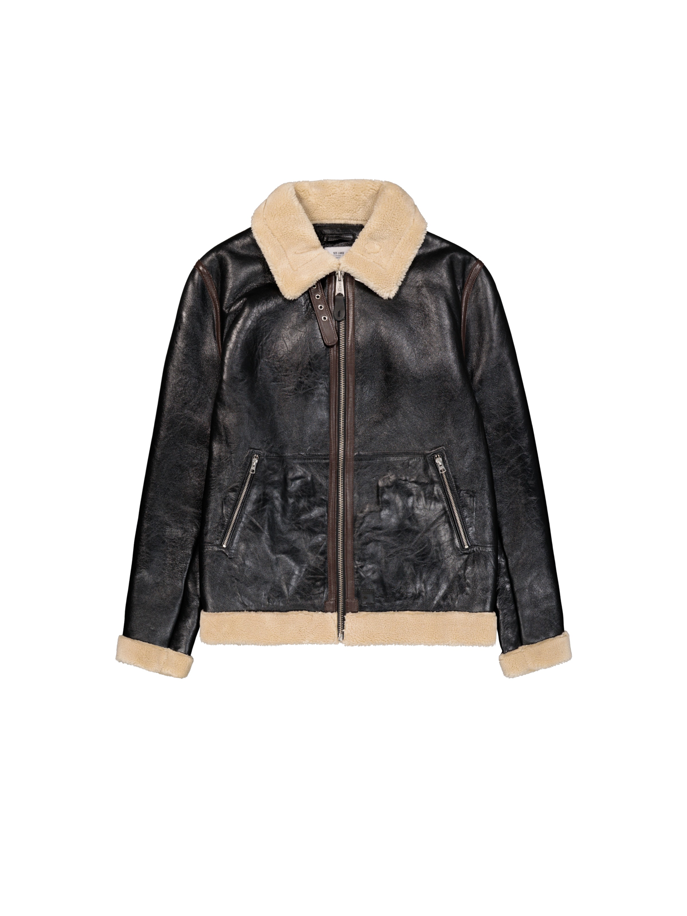 ALPHA INDUSTRIES Winter Jacket 'USAAF D-1' in Black: front