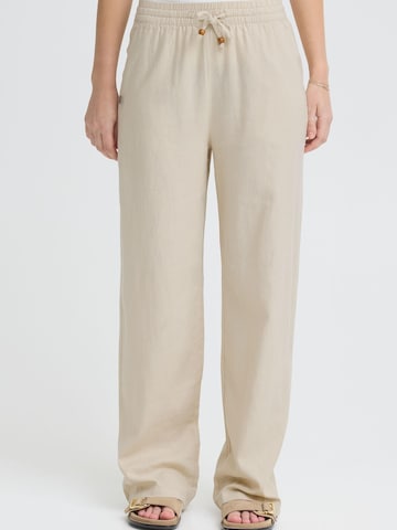 Loosefit Pantaloni ' OXAlfas Linen Mix ' di Oxmo in beige: frontale