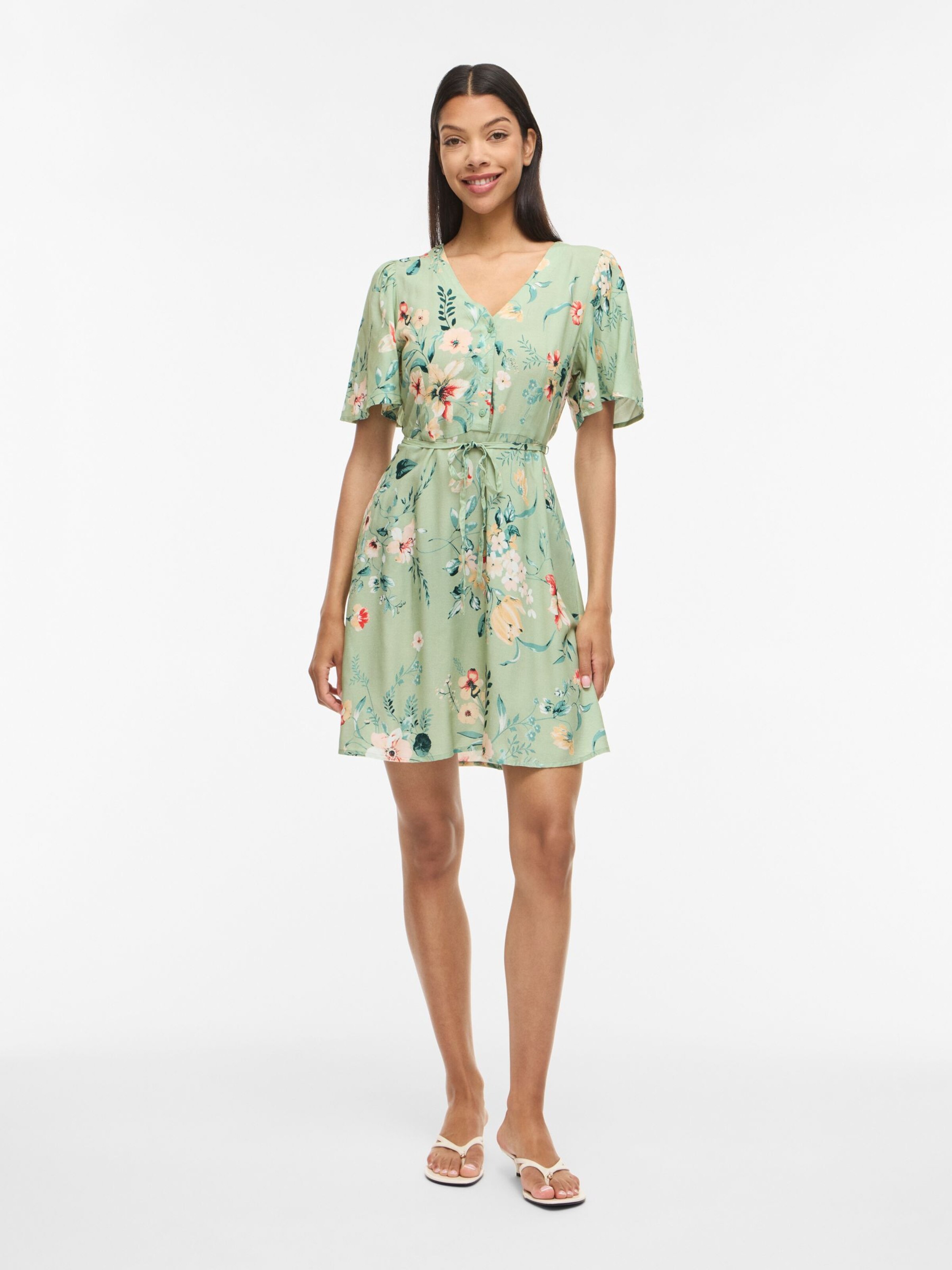 VILA Dress in Green: front