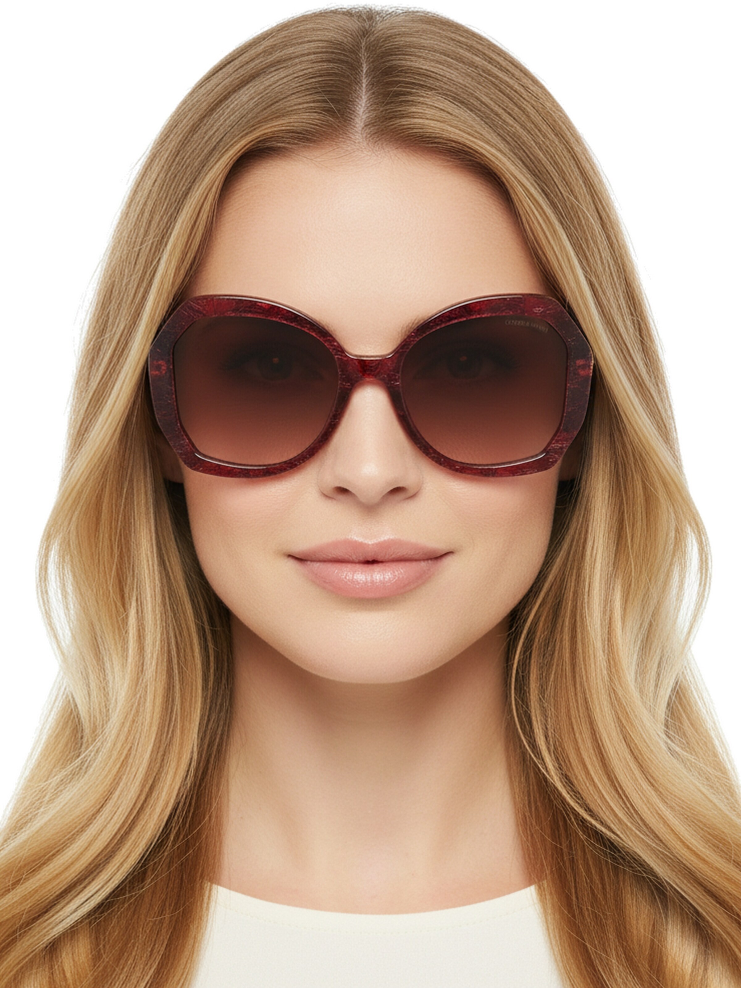 GIORGIO ARMANI Sonnenbrille in Rot: Vorderseite