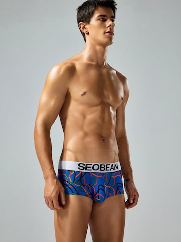 SEOBEAN Boxershorts 'Messy Lines' in Blau: Vorderseite