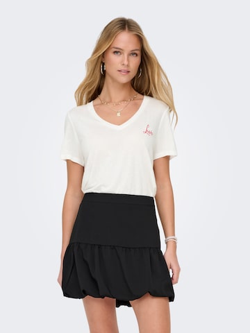 ONLY - Camisa 'ONLNEW BELLE' em branco: frente