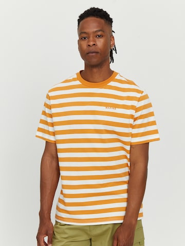 mazine Shirt ' Driggs Striped T ' in Orange: front