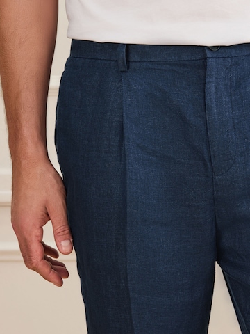 Next Regular Pleat-front trousers in Blue