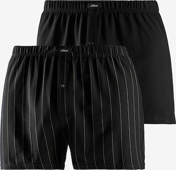 s.Oliver - Calzoncillo boxer en negro: frente