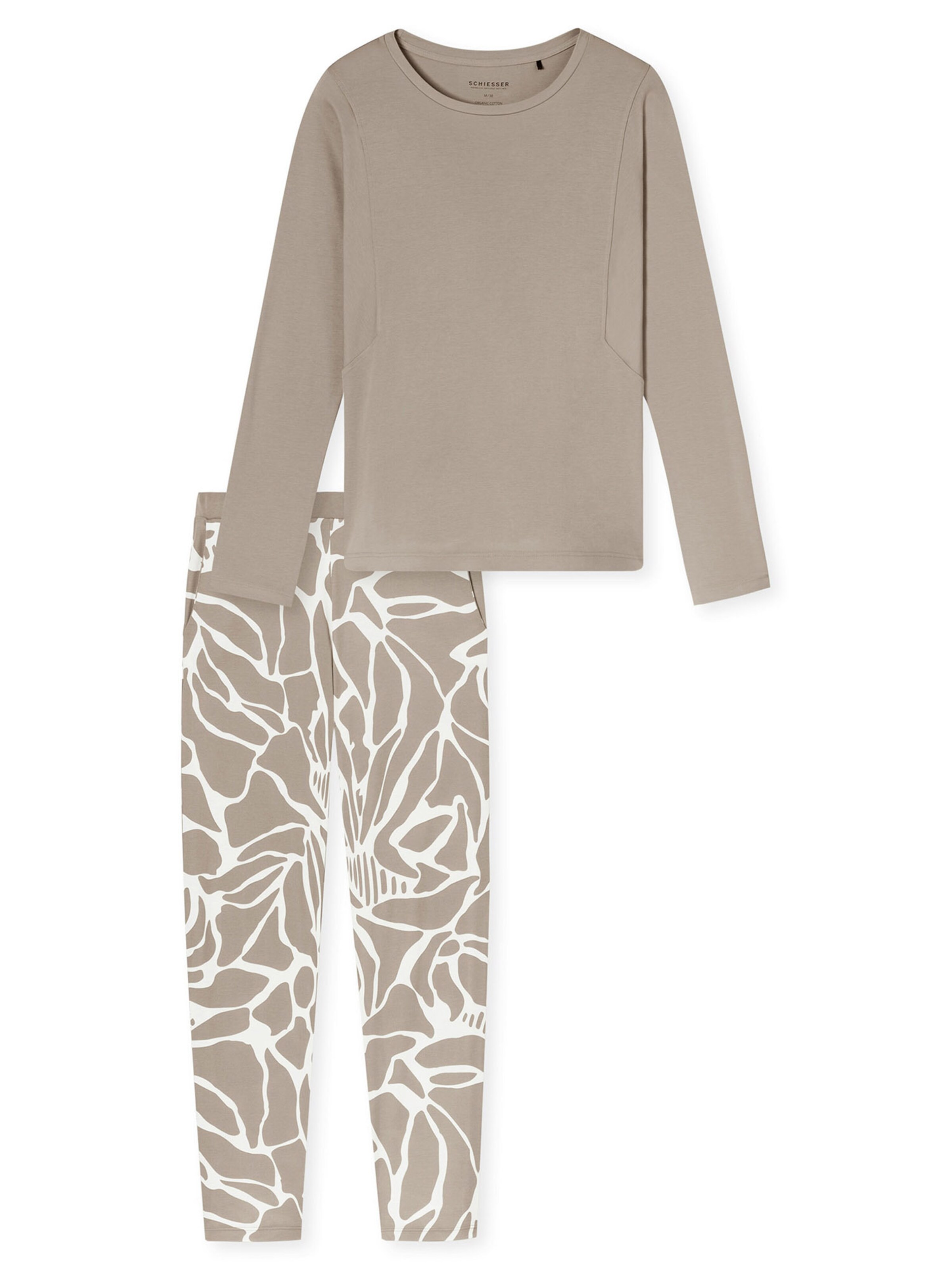 SCHIESSER Pyjama in Beige: voorkant