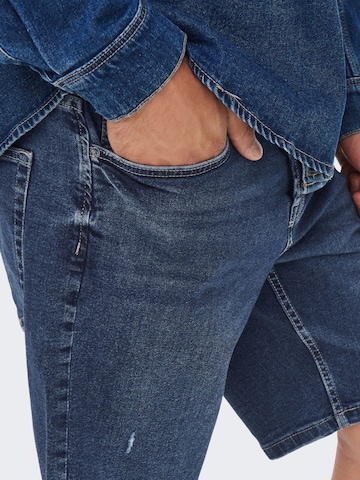 Regular Jeans de la Only & Sons pe albastru