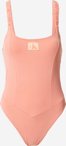Costume intero di Calvin Klein Swimwear in arancione: frontale