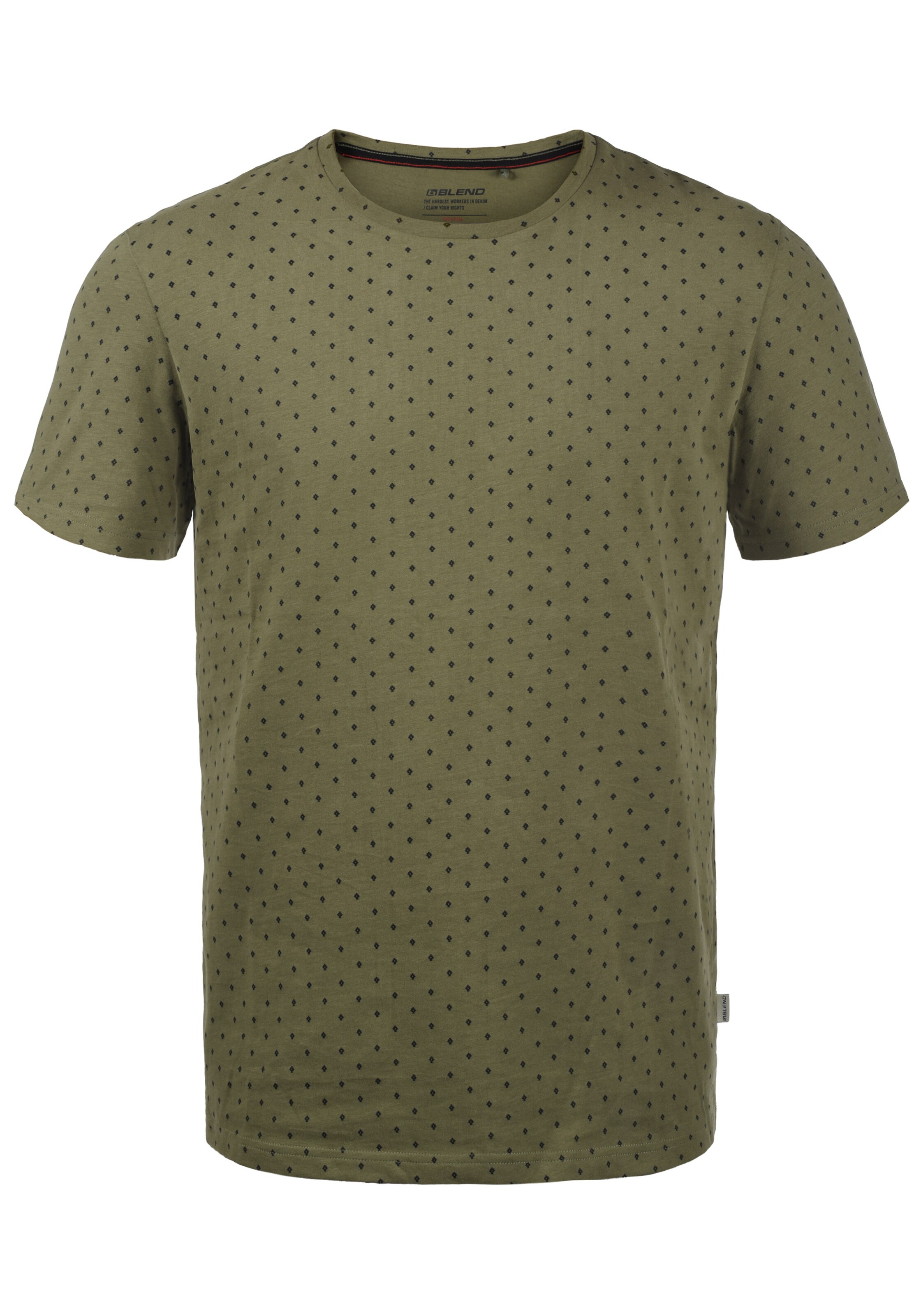 Männer Shirts BLEND T-Shirt in Grün - DB01494