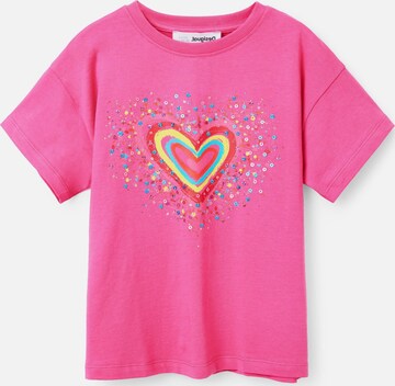 T-Shirt Desigual en rose : devant