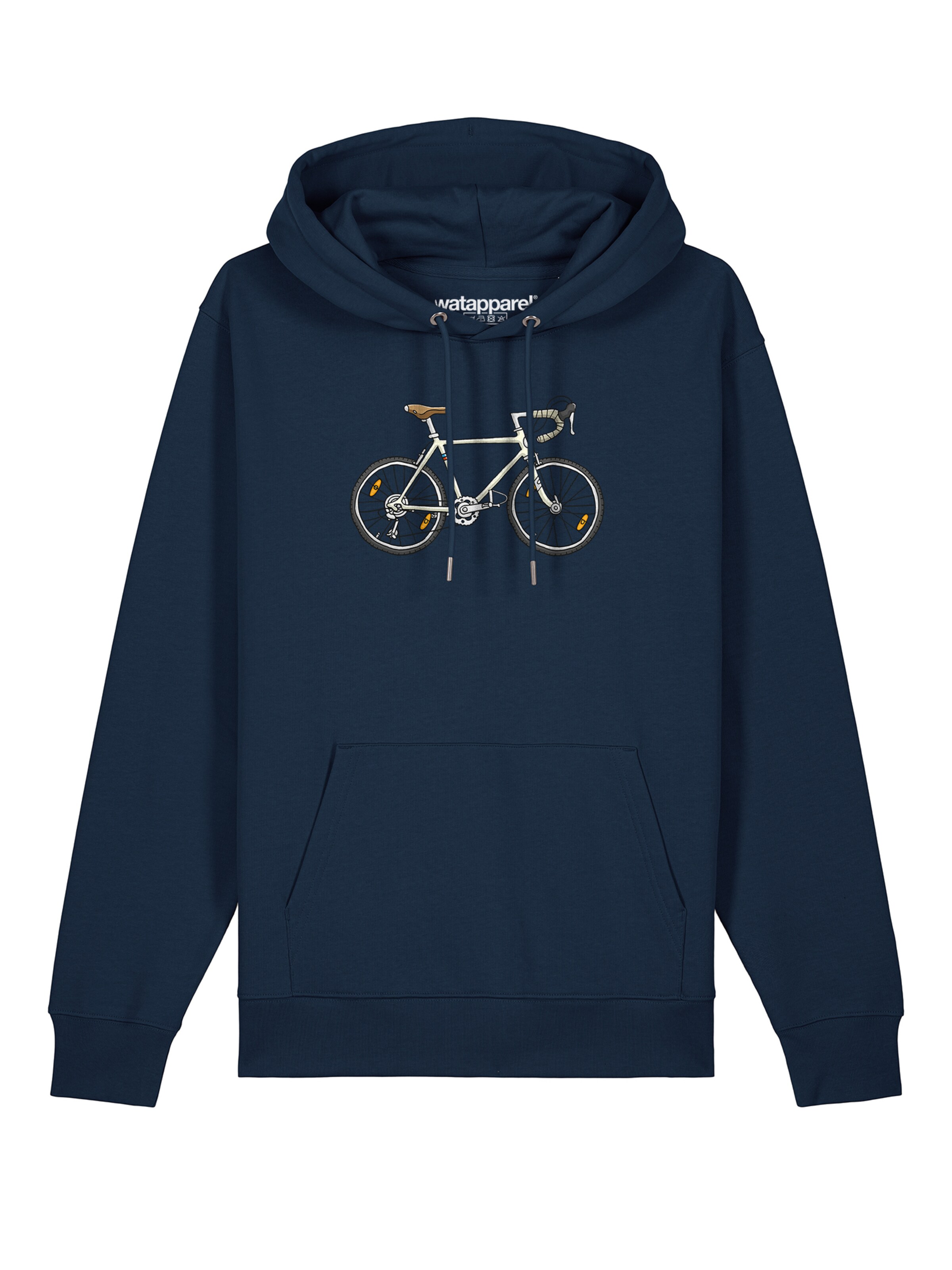 Watapparel Sweatshirt 'Doodle Bike' in Blauw: voorkant