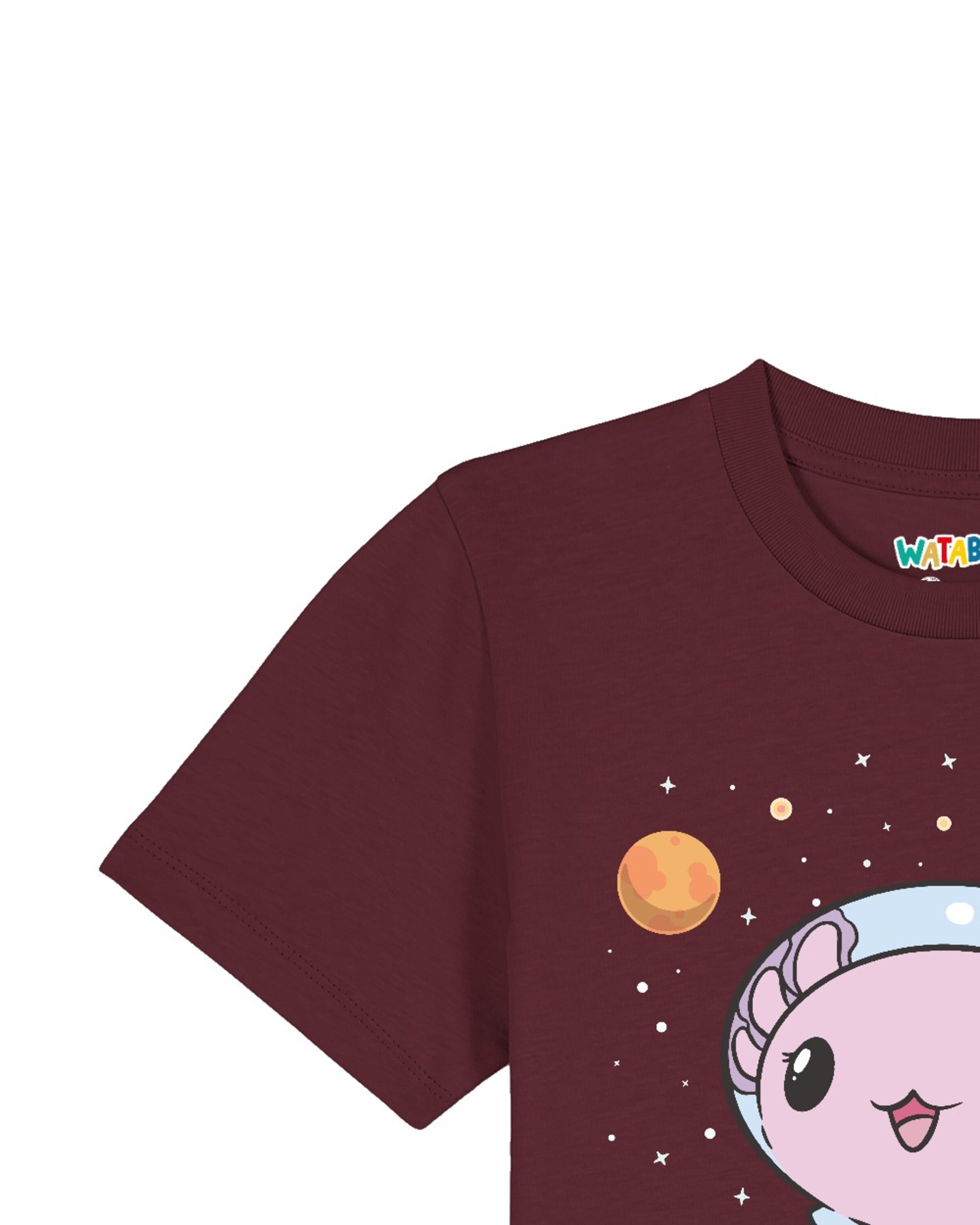 T-Shirt 'Axolotl in space' watabout.kids en rouge