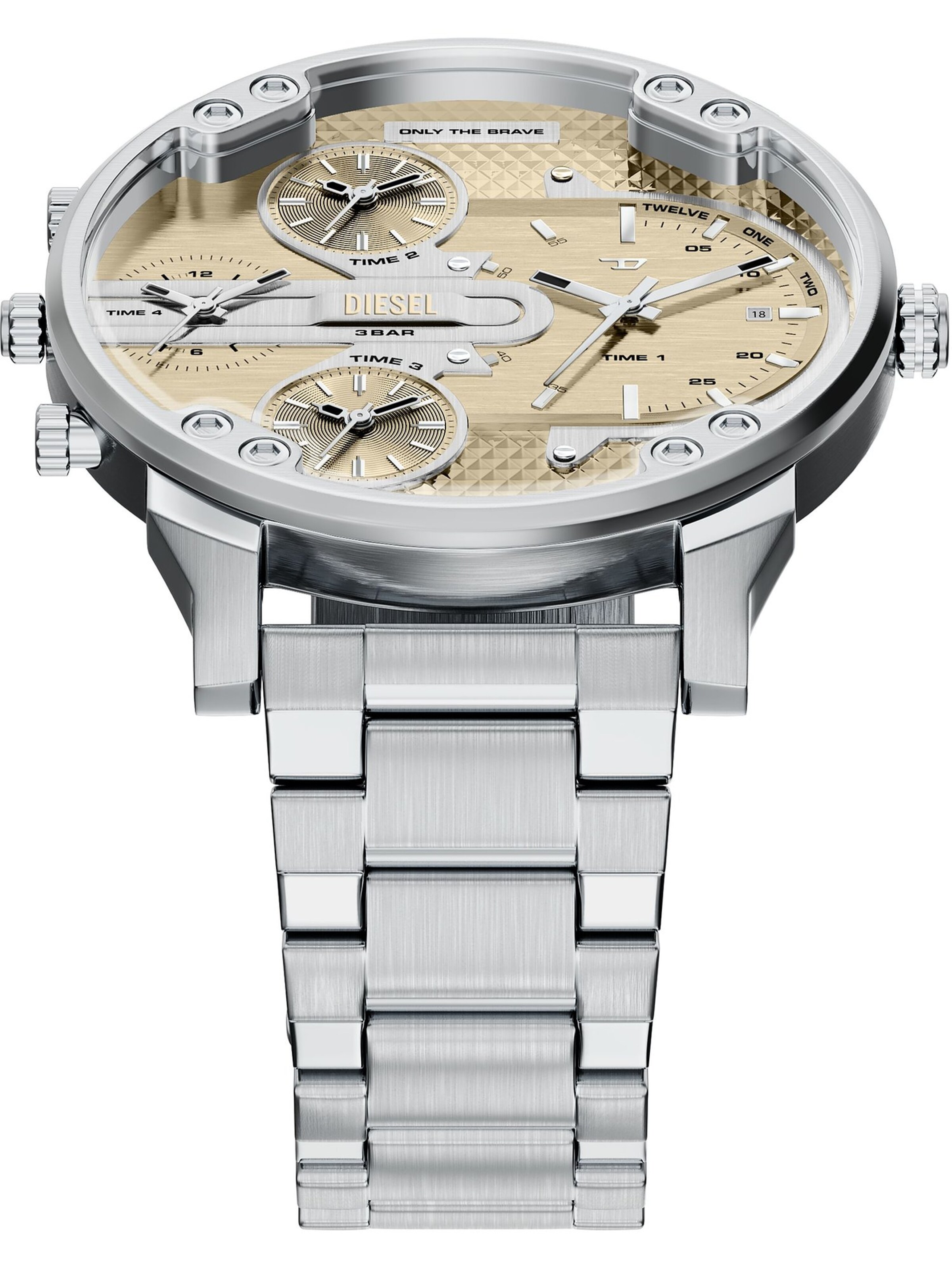 DIESEL Analoguhr in Silber