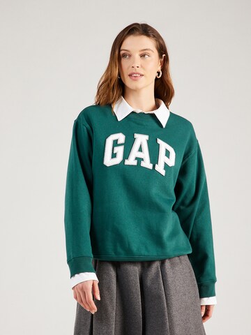 GAPSweater majica 'HERITAGE' - zelena boja: prednji dio