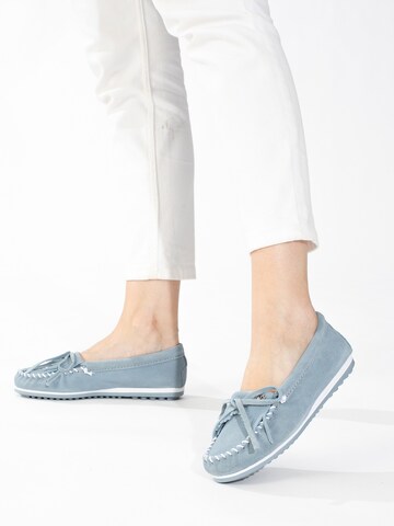 Minnetonka Mokassin 'Kilty plus' in Blau