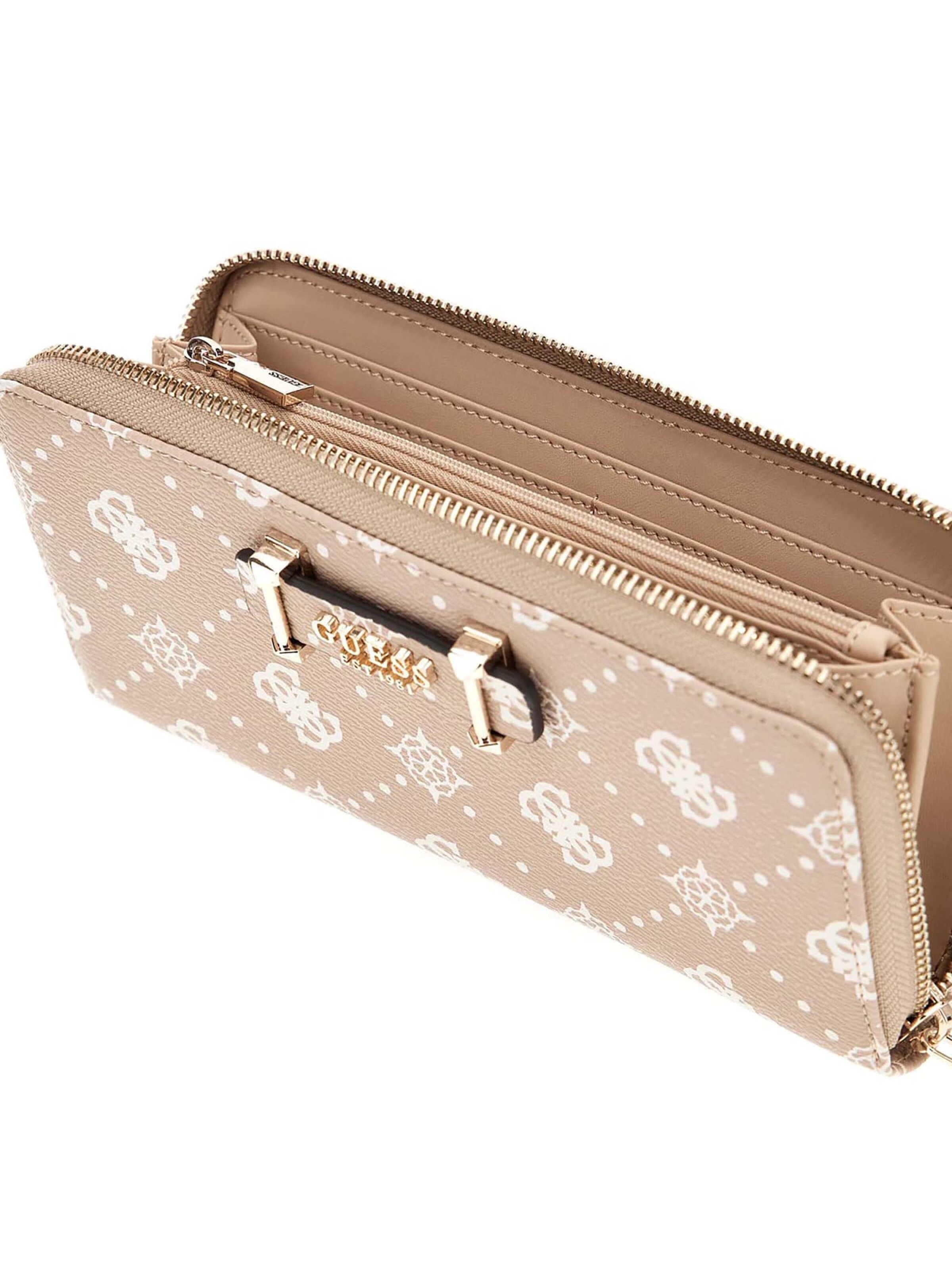 GUESS Portemonnee 'Silia Slg' in Beige