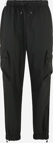 RAINS Tapered Cargo Pants in Black: front