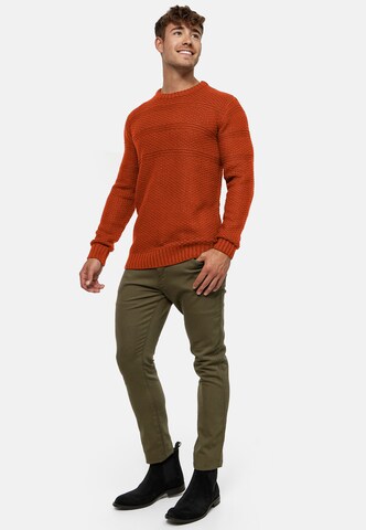 INDICODE JEANS Sweater 'Mirek' in Orange