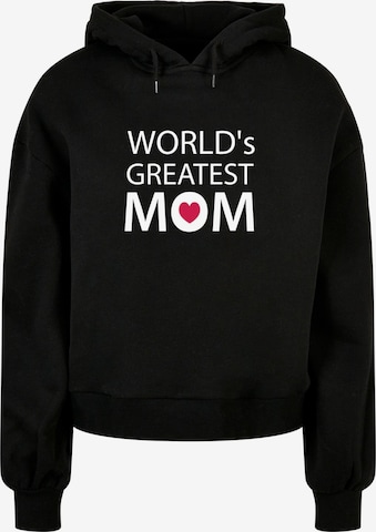 Sweat-shirt 'Mothers Day - Greatest mom' Merchcode en noir : devant