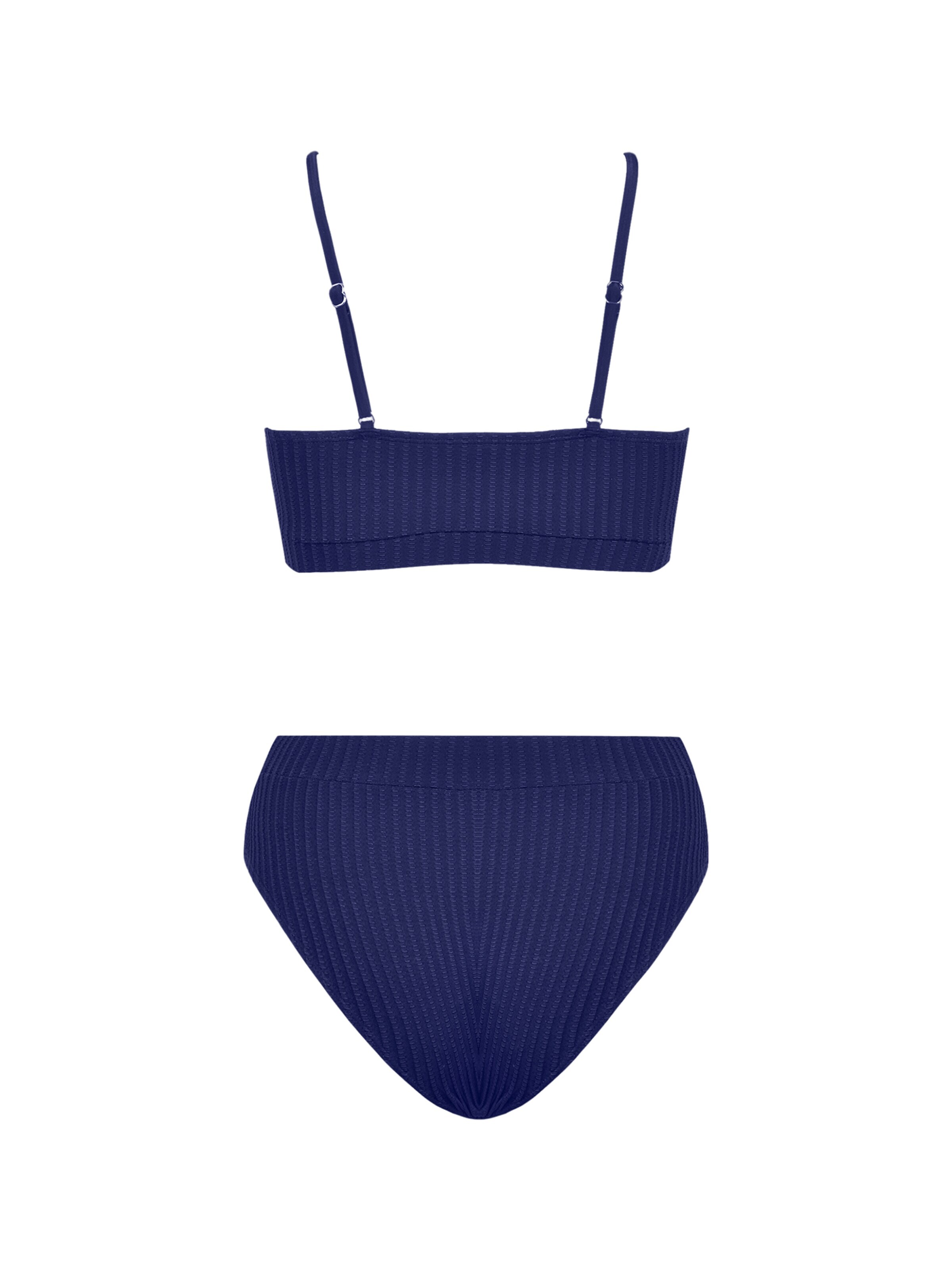 Cupshe Bralette Bikini 'High Waist' in Blue