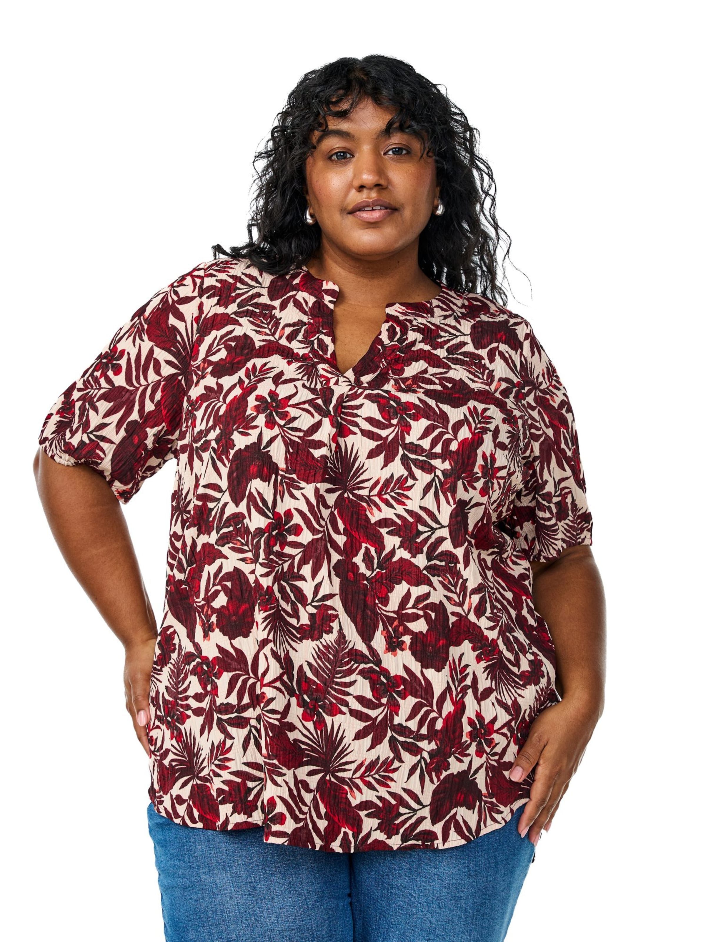 Zizzi Блузка 'EHANNAH' в Красный: спереди