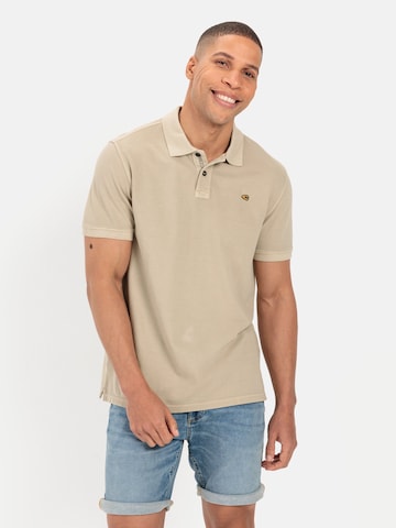 CAMEL ACTIVE Piqué Poloshirt aus biologischer Baumwolle in Beige: predná strana