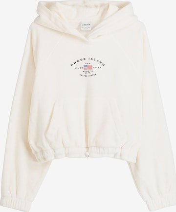 Sweat-shirt Bershka en beige : devant