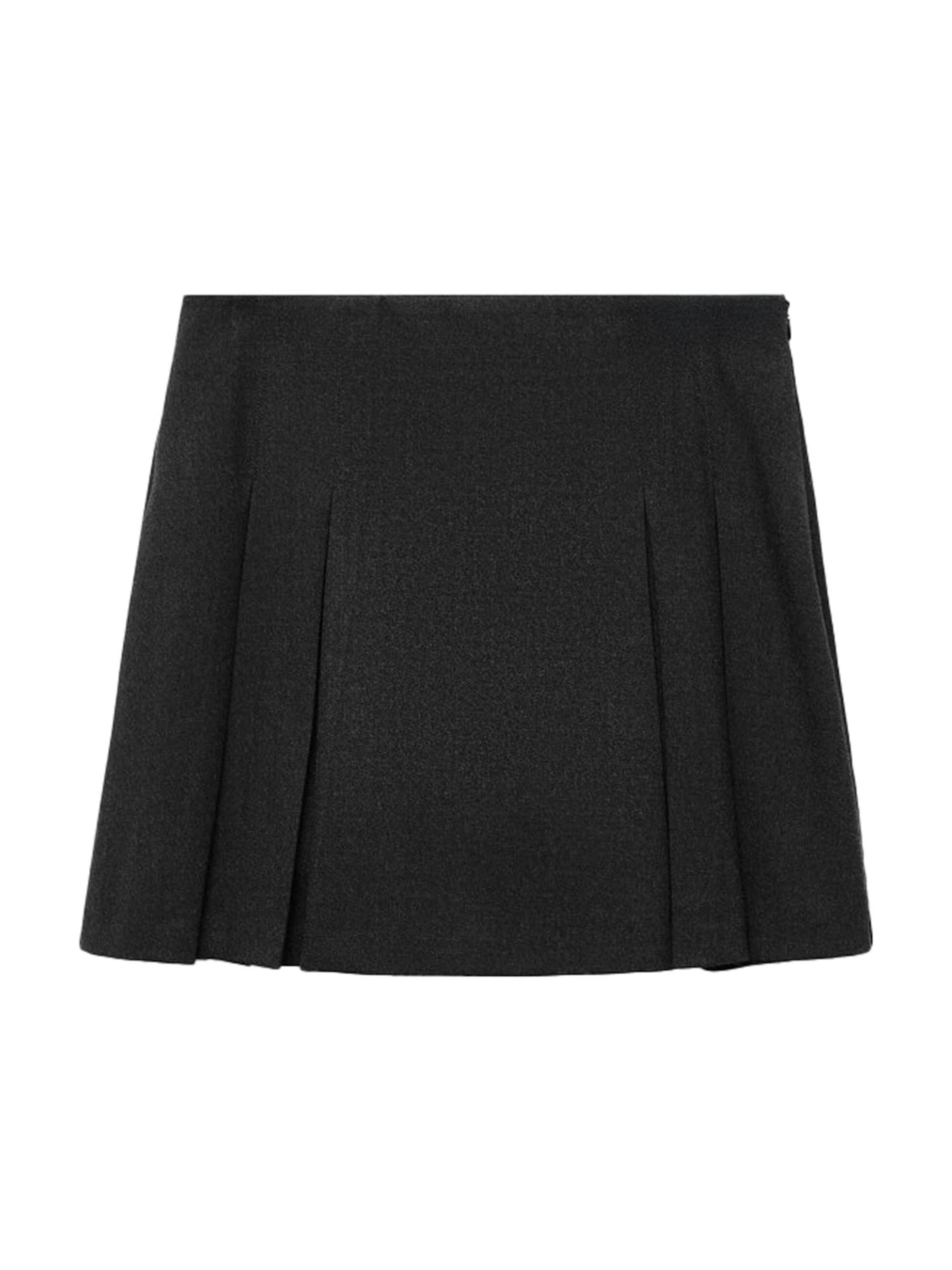 MANGO Kjol 'GRUNGE' i grå: framsida