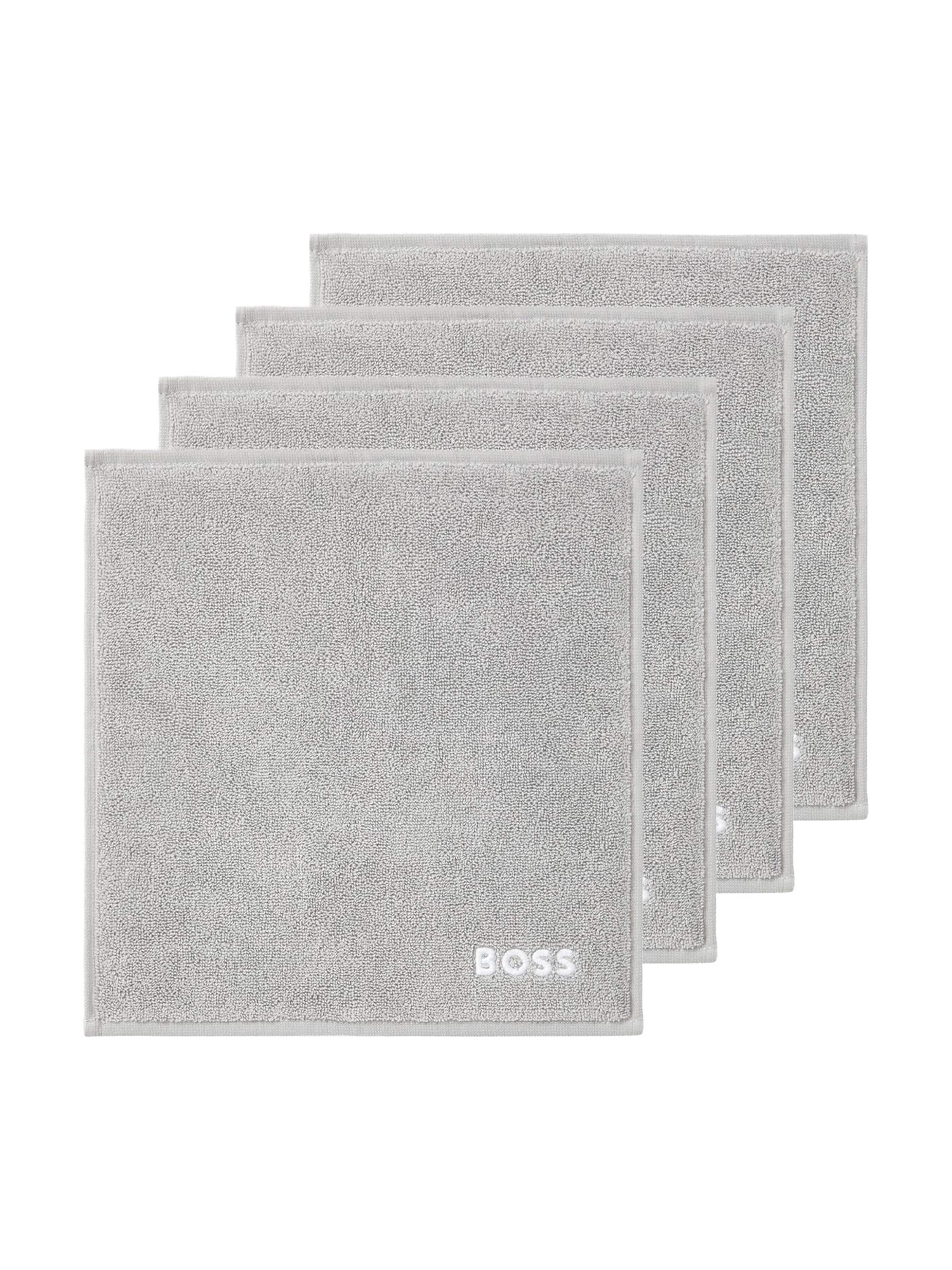 BOSS Home Towel 'EDGE' in Grey