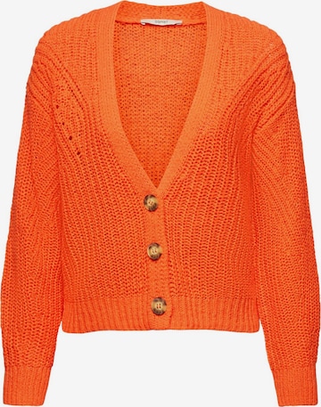 ESPRIT Knit Cardigan in Orange: front