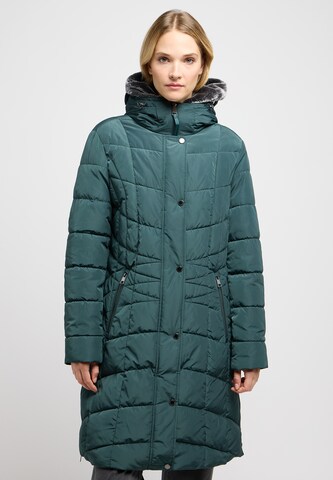 Barbara Lebek Winter Coat in Green: front